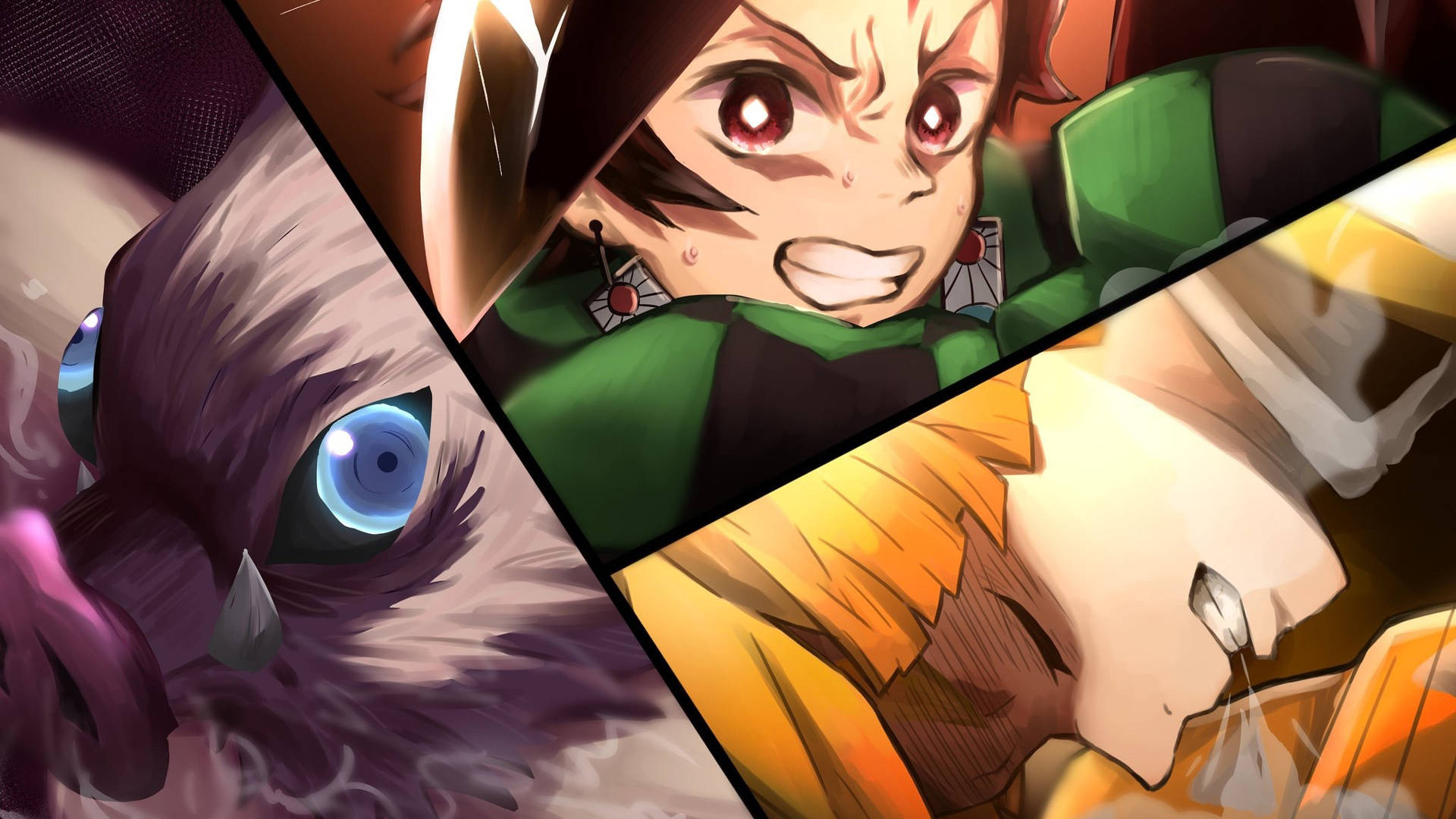 Demon Slayer, Inosuke, Face Your Fears, Full HD Desktop Wallpaper