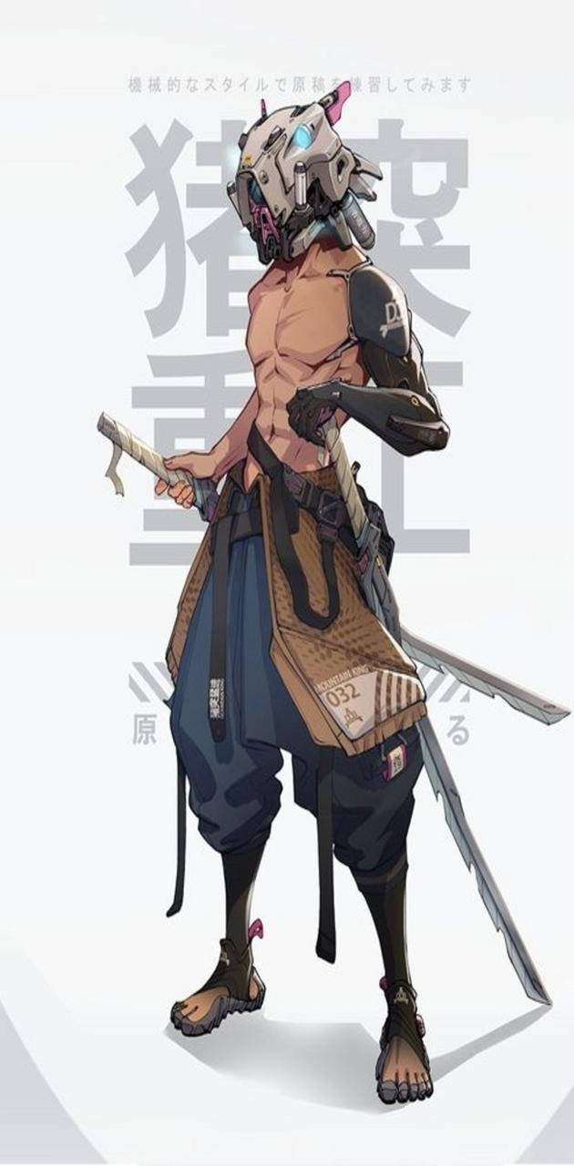 Demon Slayer, Inosuke, mechanical helmet, HD Phone Wallpaper