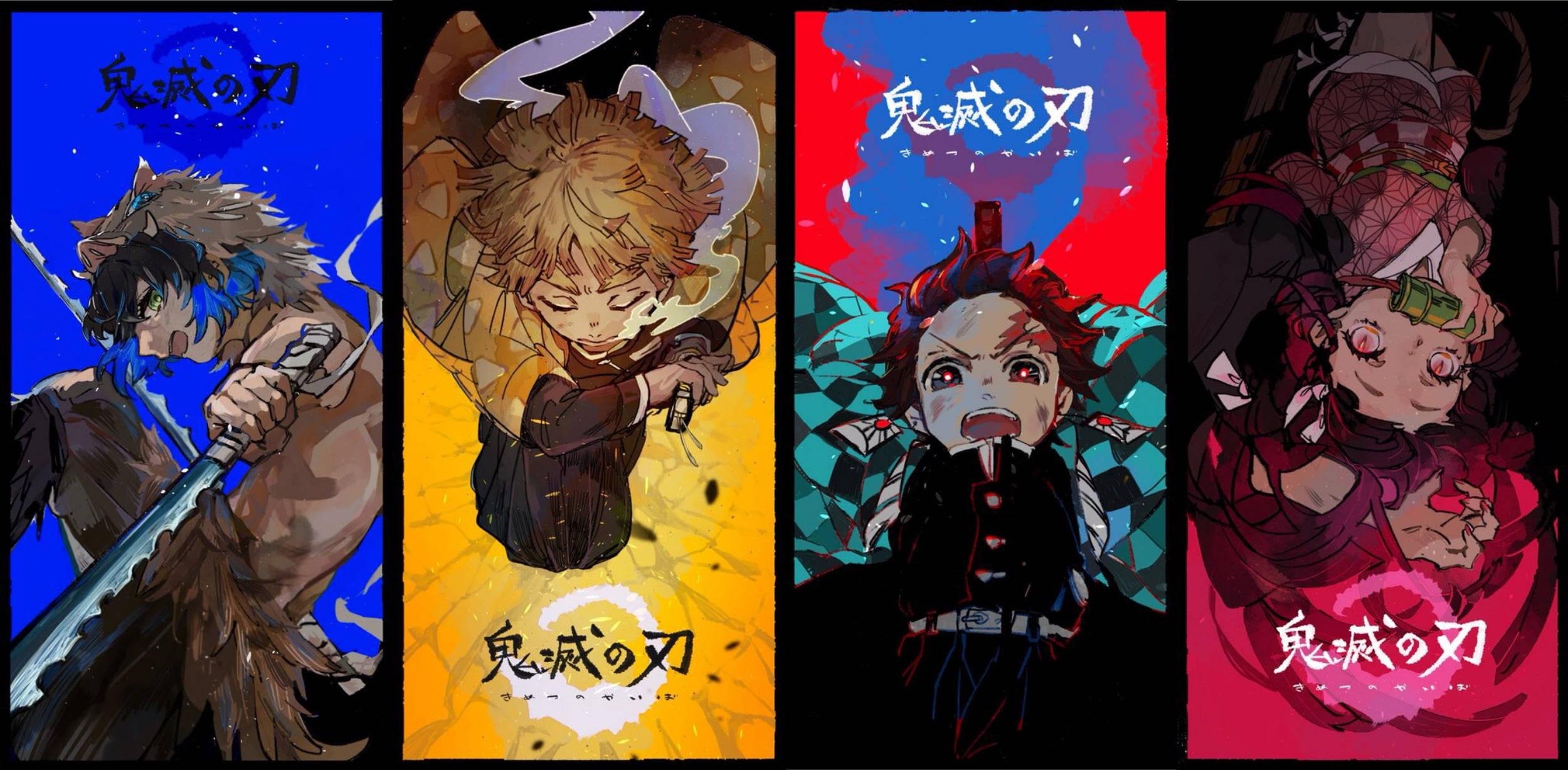 Demon Slayer, Inosuke, anime characters, Full HD Desktop Wallpaper