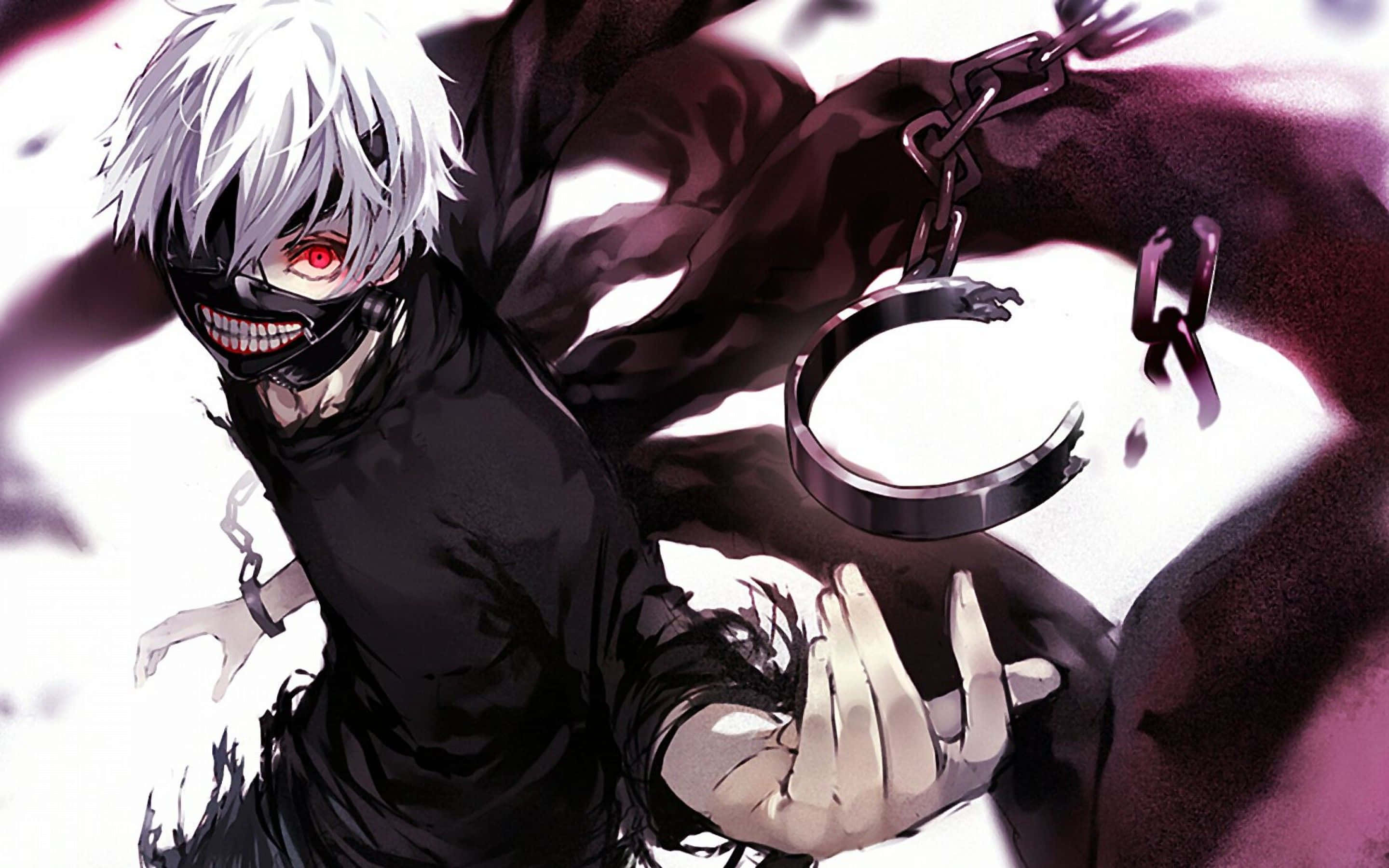 Demon Slayer, iPad, white-haired anime character, 2K Desktop Wallpaper