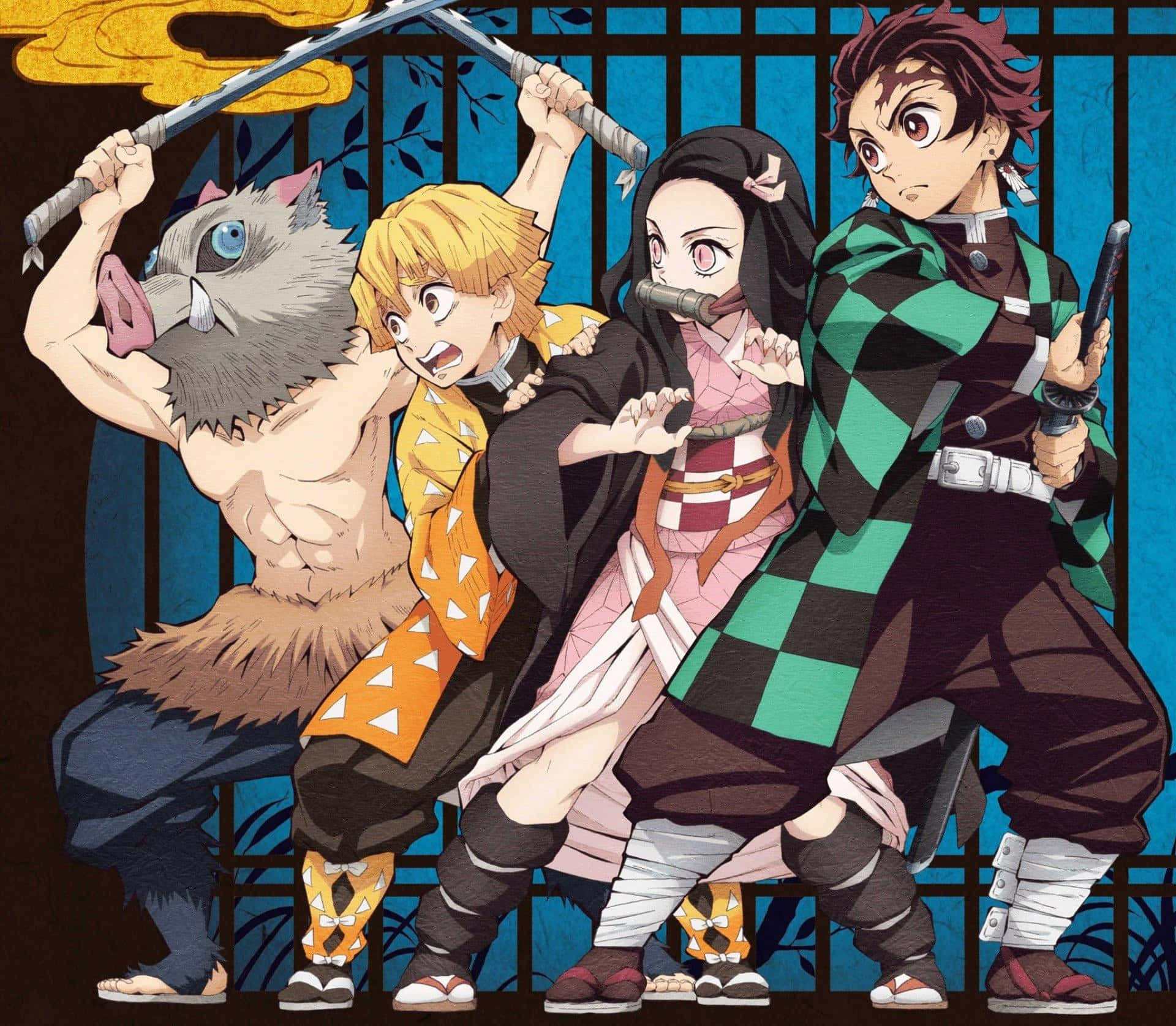 Demon Slayer, iPad, anime warriors, Full HD Desktop Wallpaper