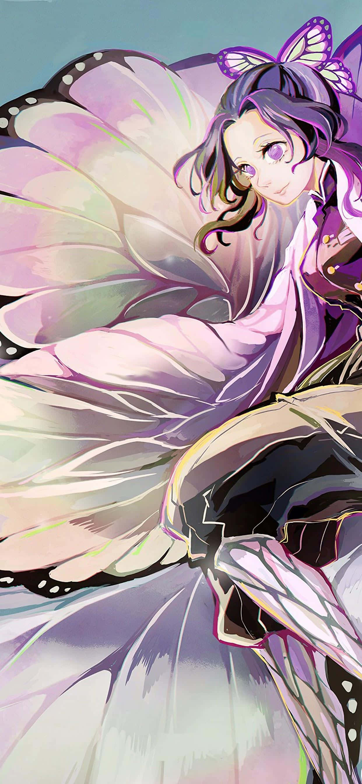 Demon Slayer, iPhone 11, anime girl, 2K Phone Wallpaper