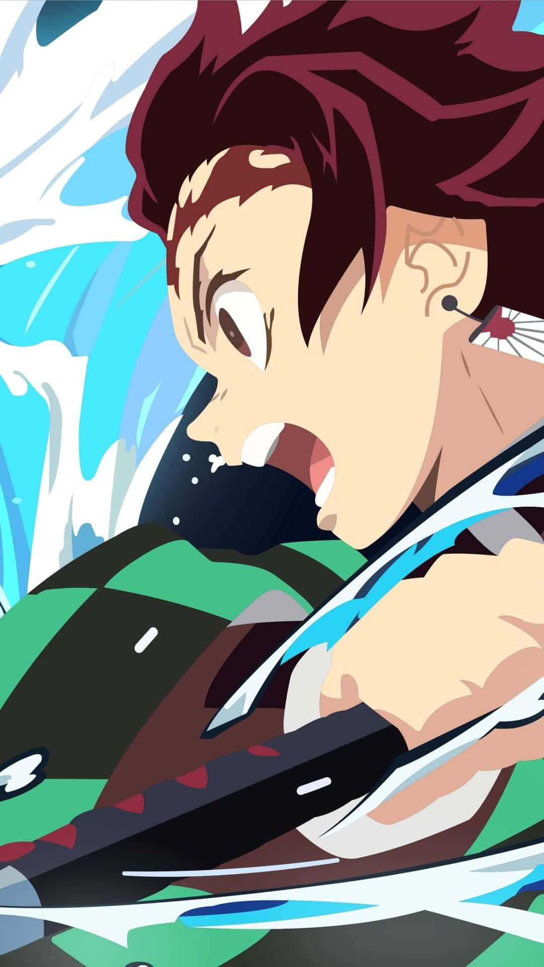 Demon Slayer, iPhone 11, red hair, Full HD Phone Wallpaper