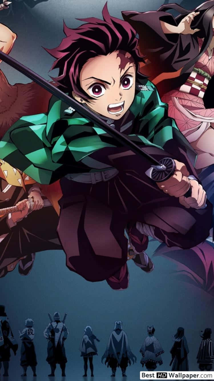 Demon Slayer, iPhone 11, magenta hair, HD Phone Wallpaper