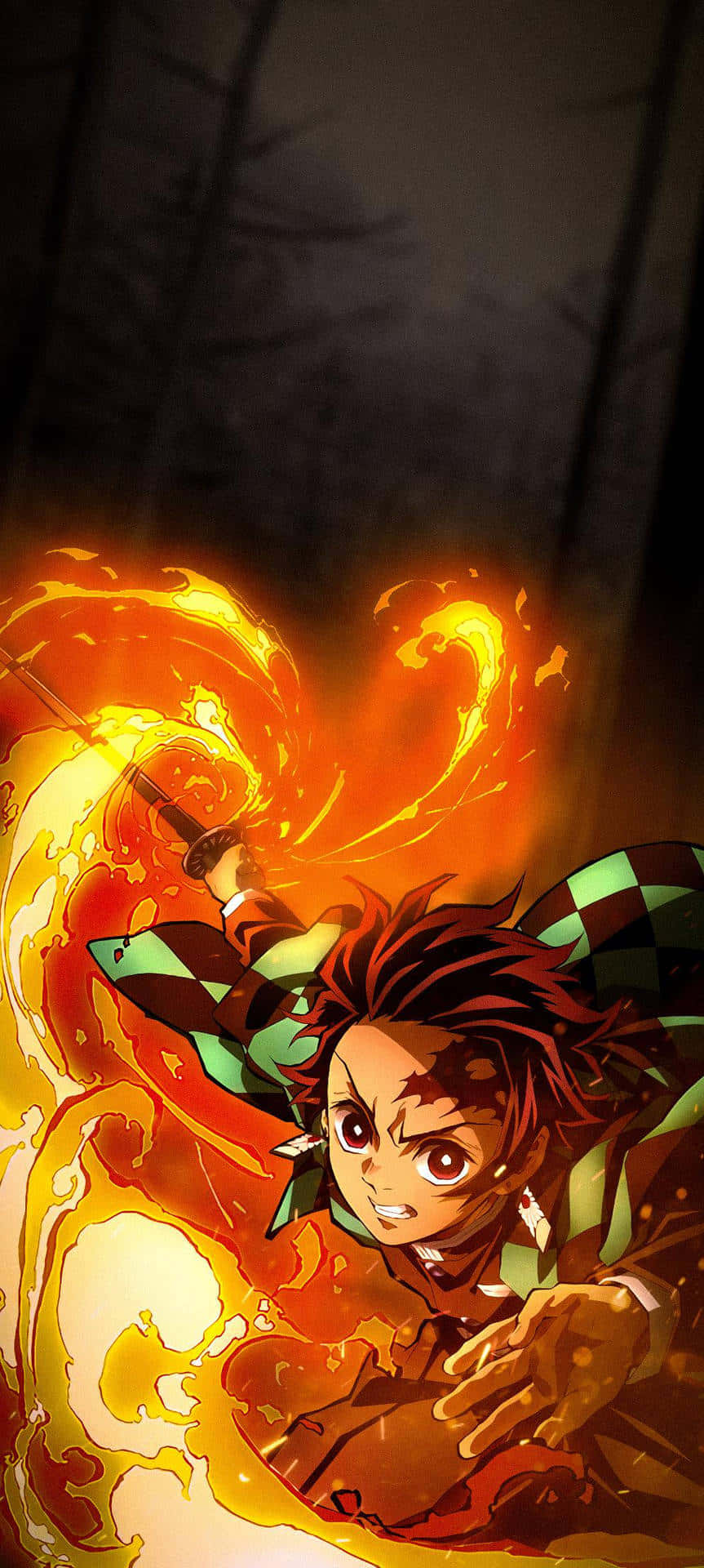 Demon Slayer, iPhone 11, red hair, Full HD Phone Wallpaper