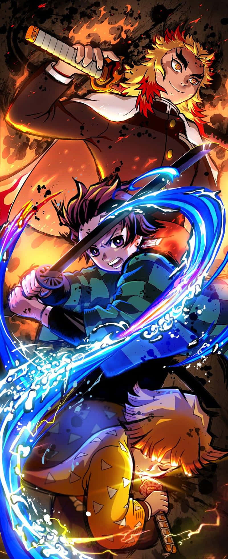 Demon Slayer, iPhone 11, anime warriors, Full HD Phone Wallpaper