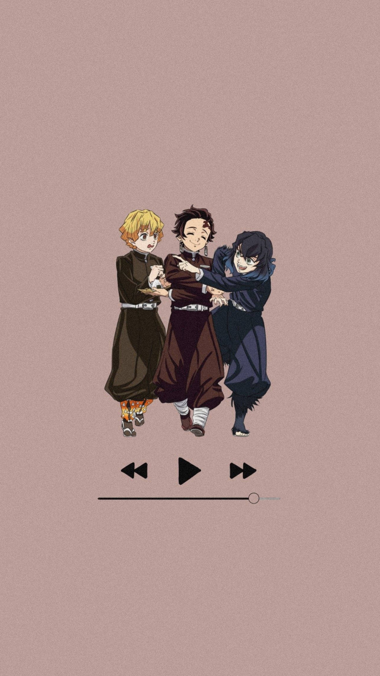 Demon Slayer, anime characters, traditional attire, Full HD Phone Wallpaper