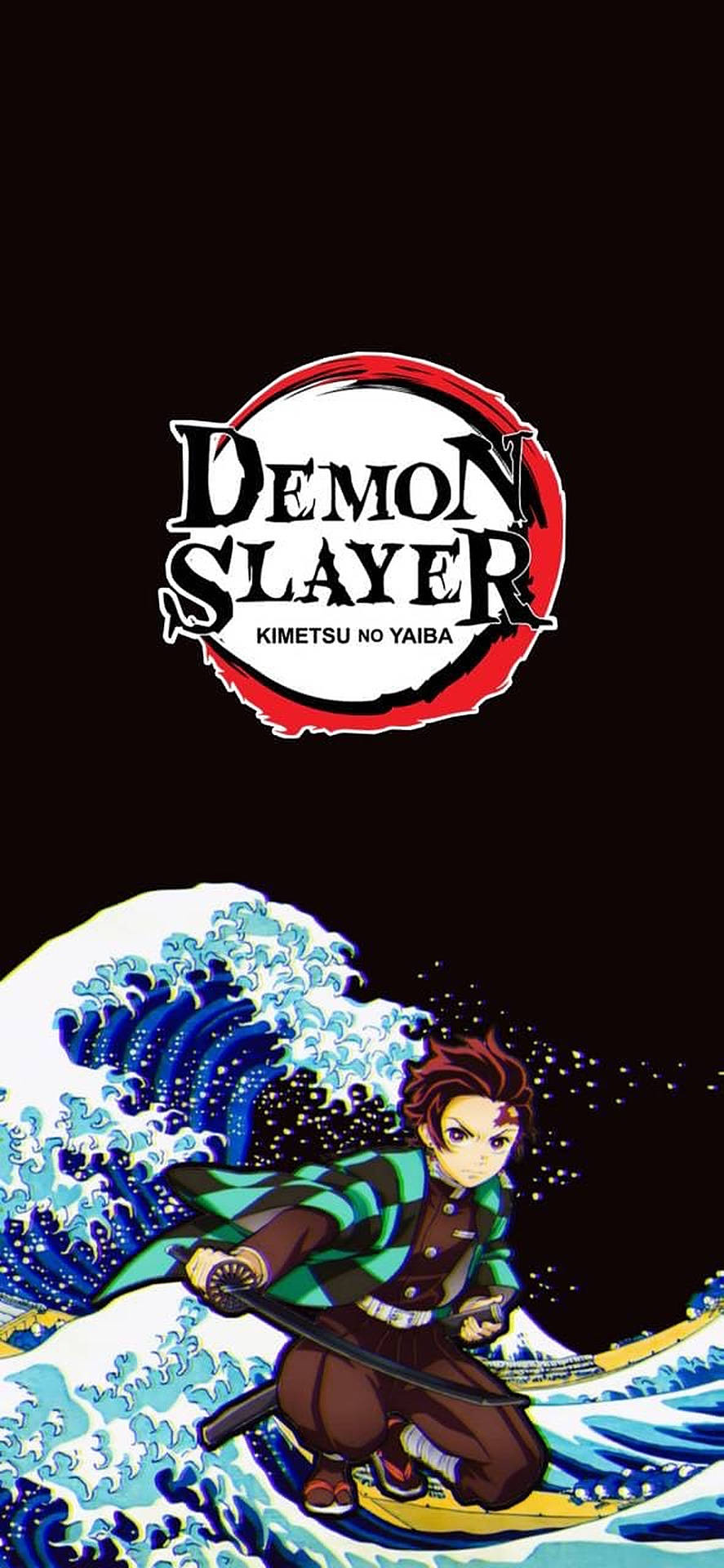 Demon Slayer, Ocean Waves, blue wave, Full HD Phone Wallpaper