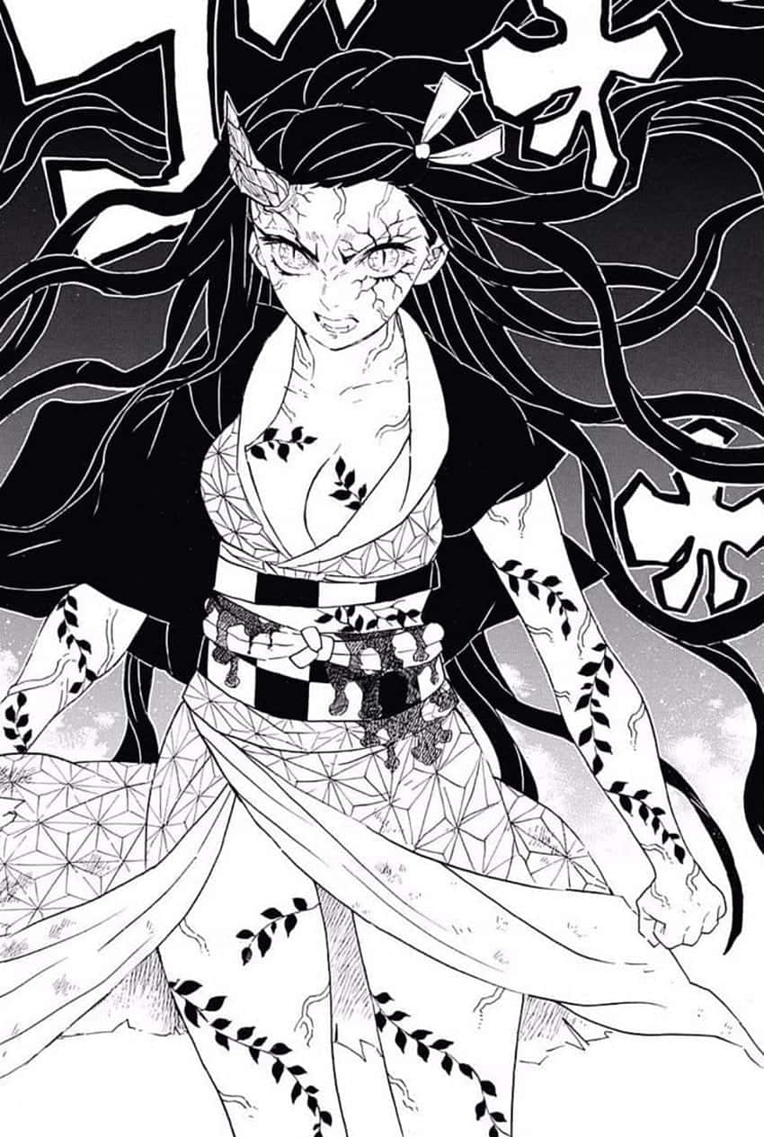 Demon Slayer Manga, demon form, anime warrior, SD Phone Wallpaper