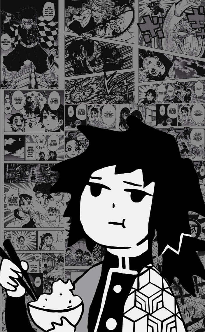 Demon Slayer Manga, manga panels, spiky hair, SD Phone Wallpaper