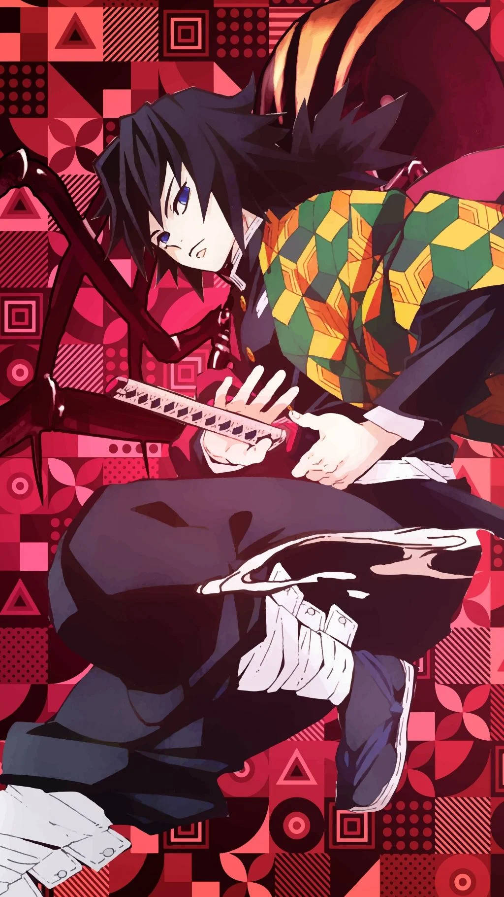 Demon Slayer, 4K Anime Phone, black hair, HD Phone Wallpaper