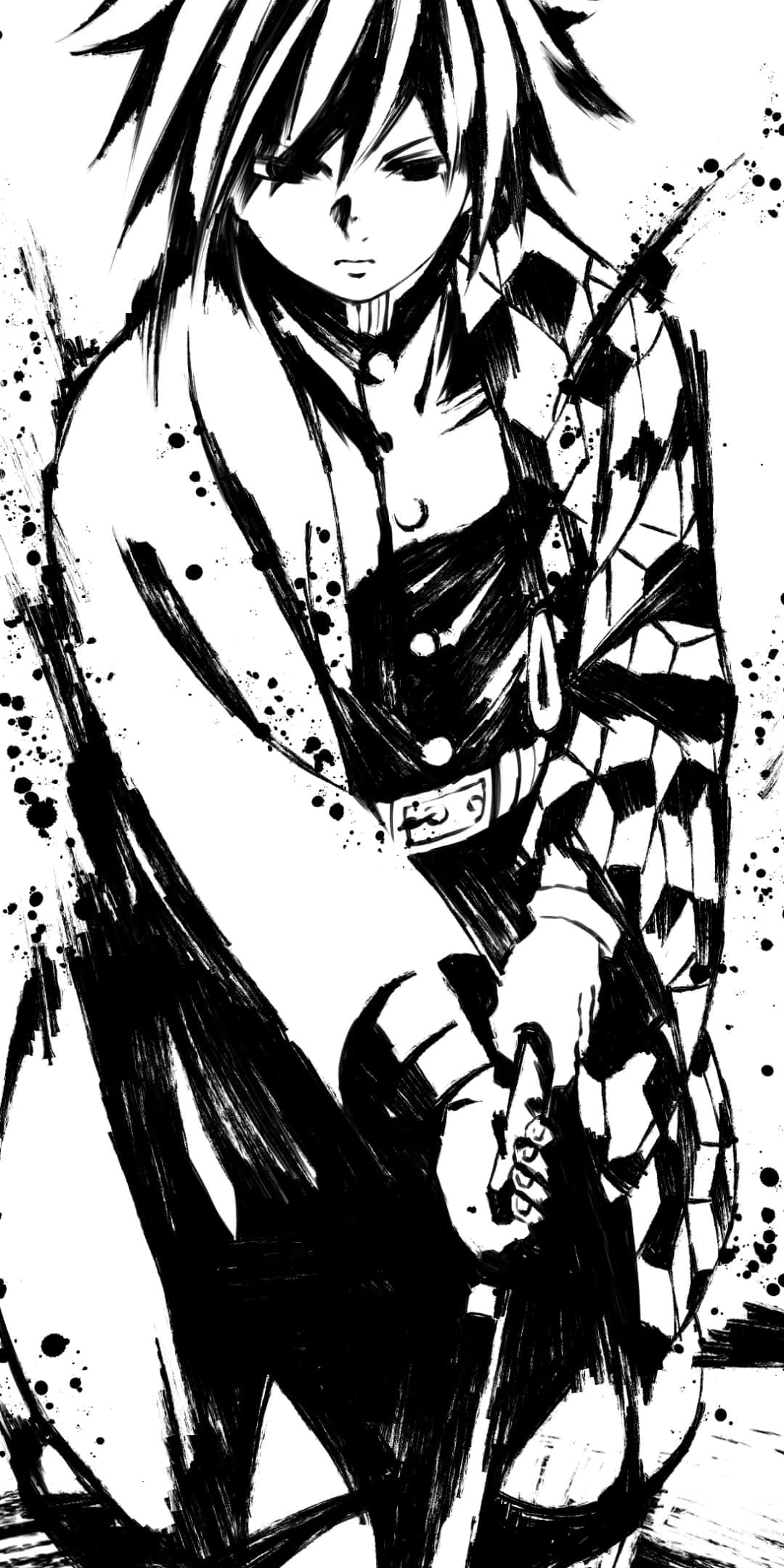 Demon Slayer Manga, anime character, spiky hair, Full HD Phone Wallpaper
