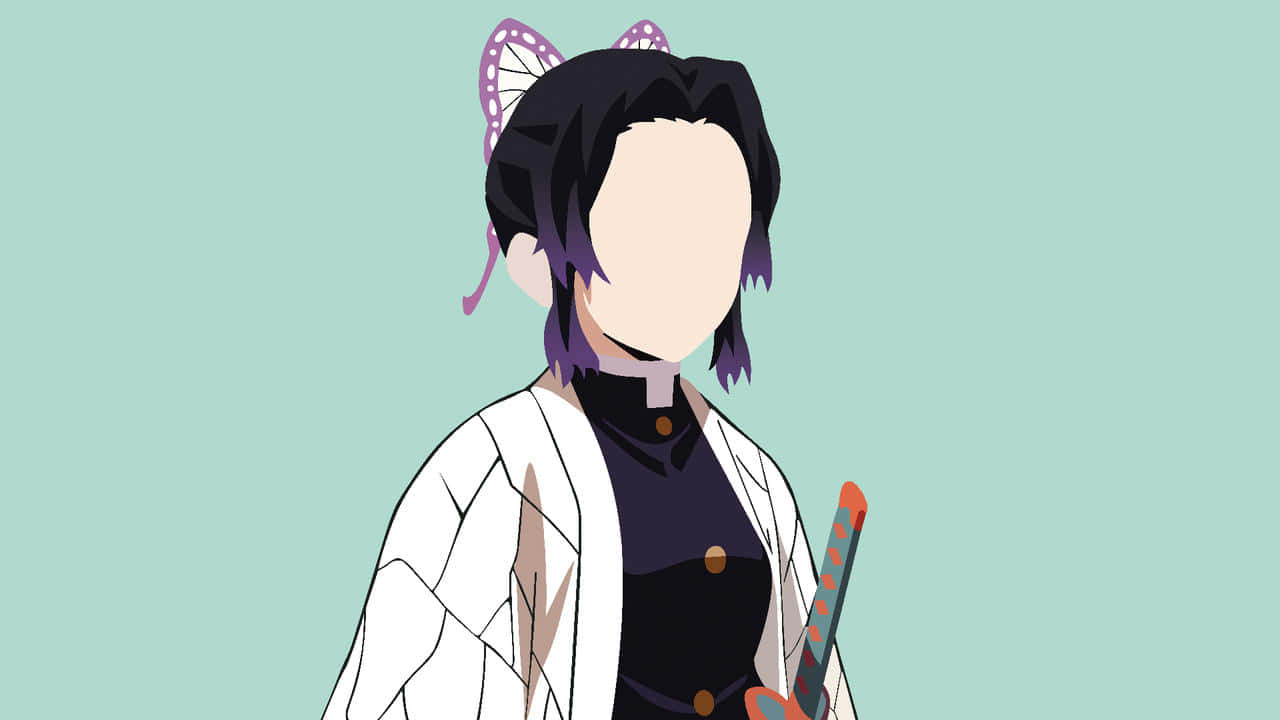 Demon Slayer, purple hair, butterfly hairpins, HD Desktop Wallpaper