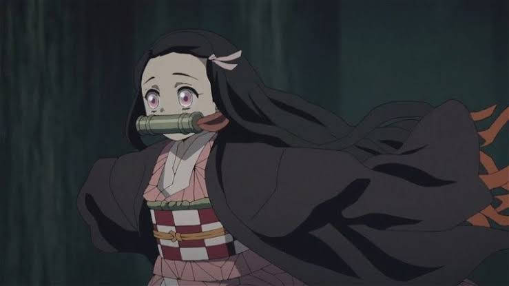 Nezuko, Demon Slayer, bamboo tube, SD Desktop Wallpaper
