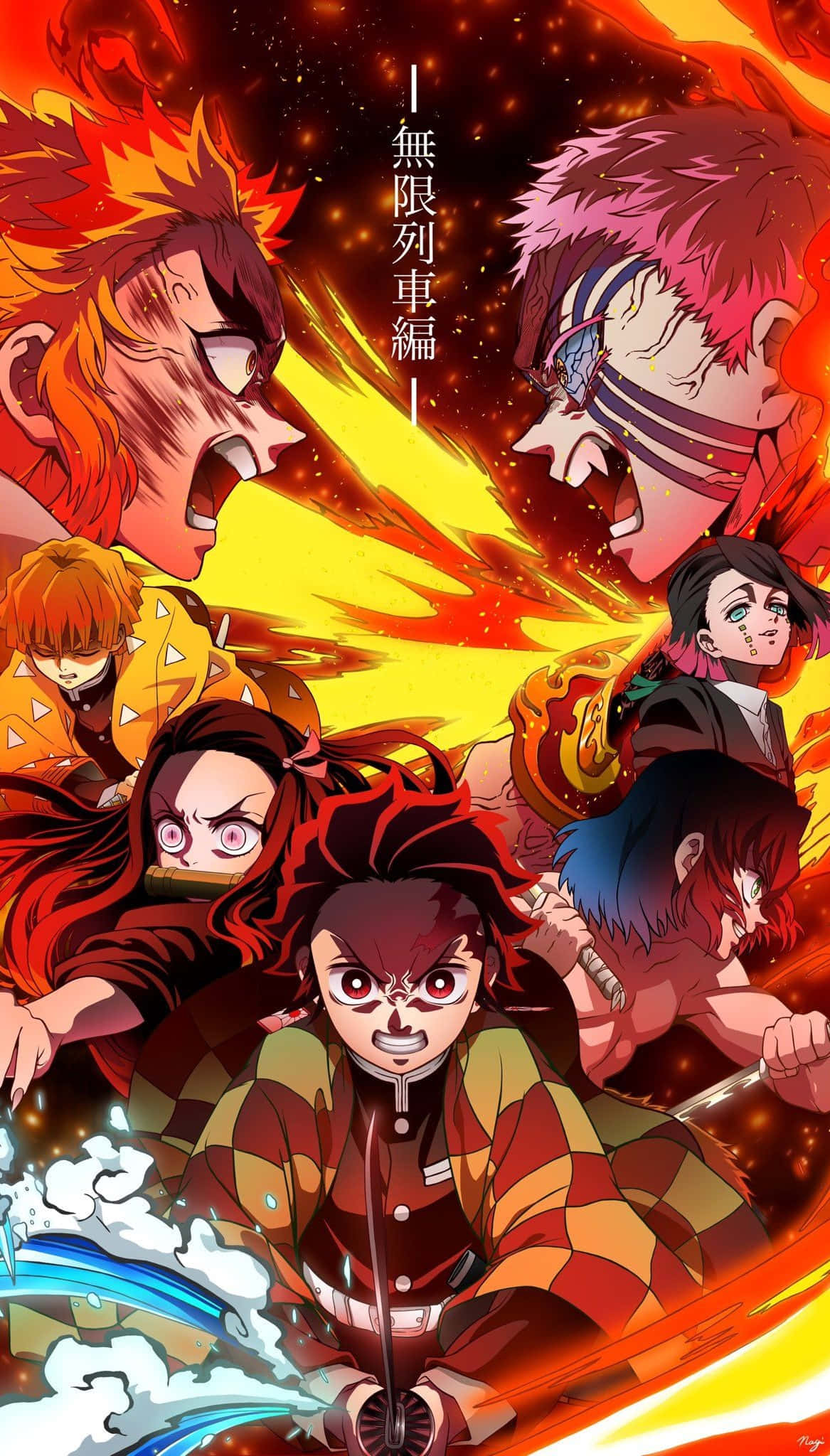 Demon Slayer, iPhone 11, anime characters, Full HD Phone Wallpaper