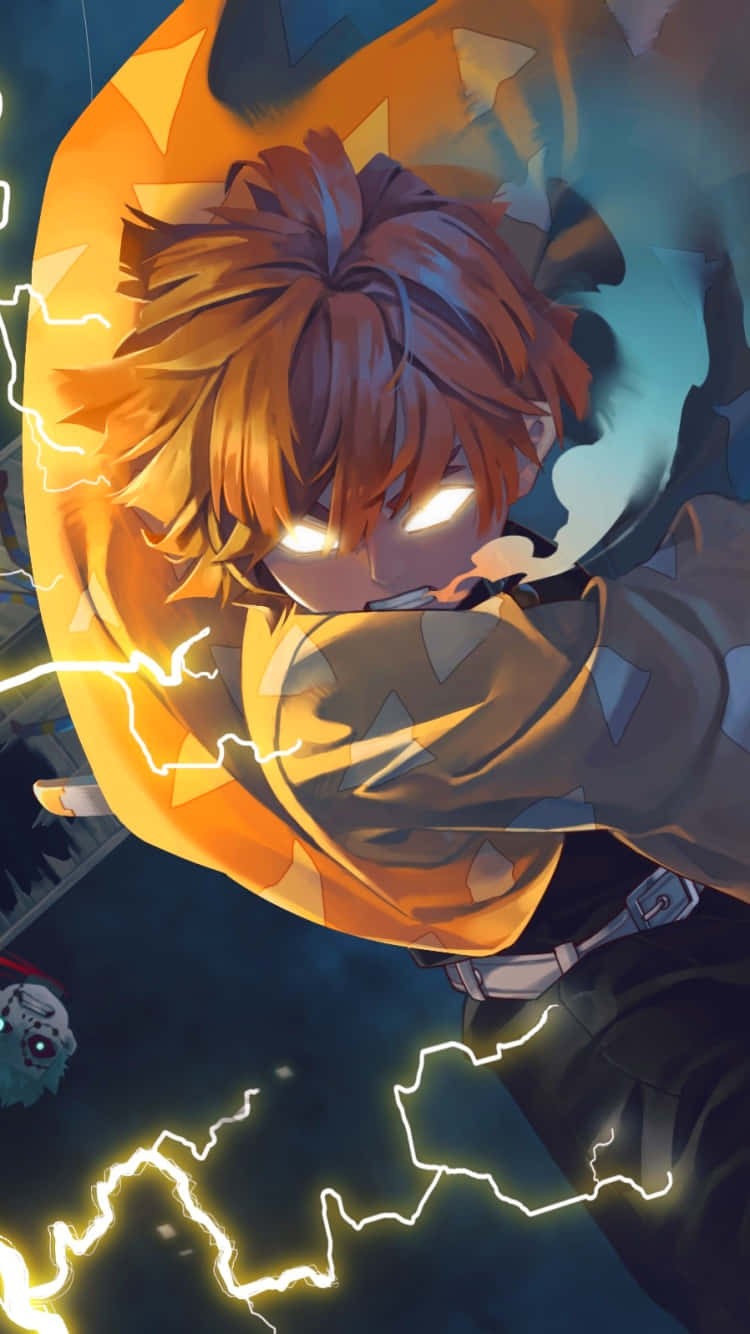 Demon Slayer, iPhone 11, fiery-haired anime boy, HD Phone Wallpaper