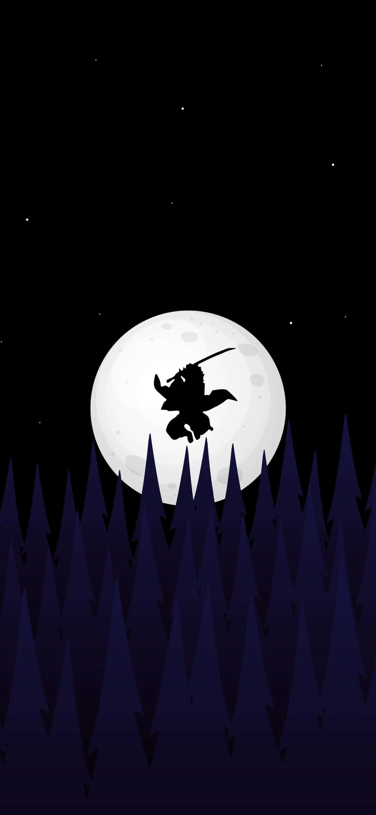 Dark Demon Slayer, iPhone Theme, ninja silhouette, 2K Phone Wallpaper