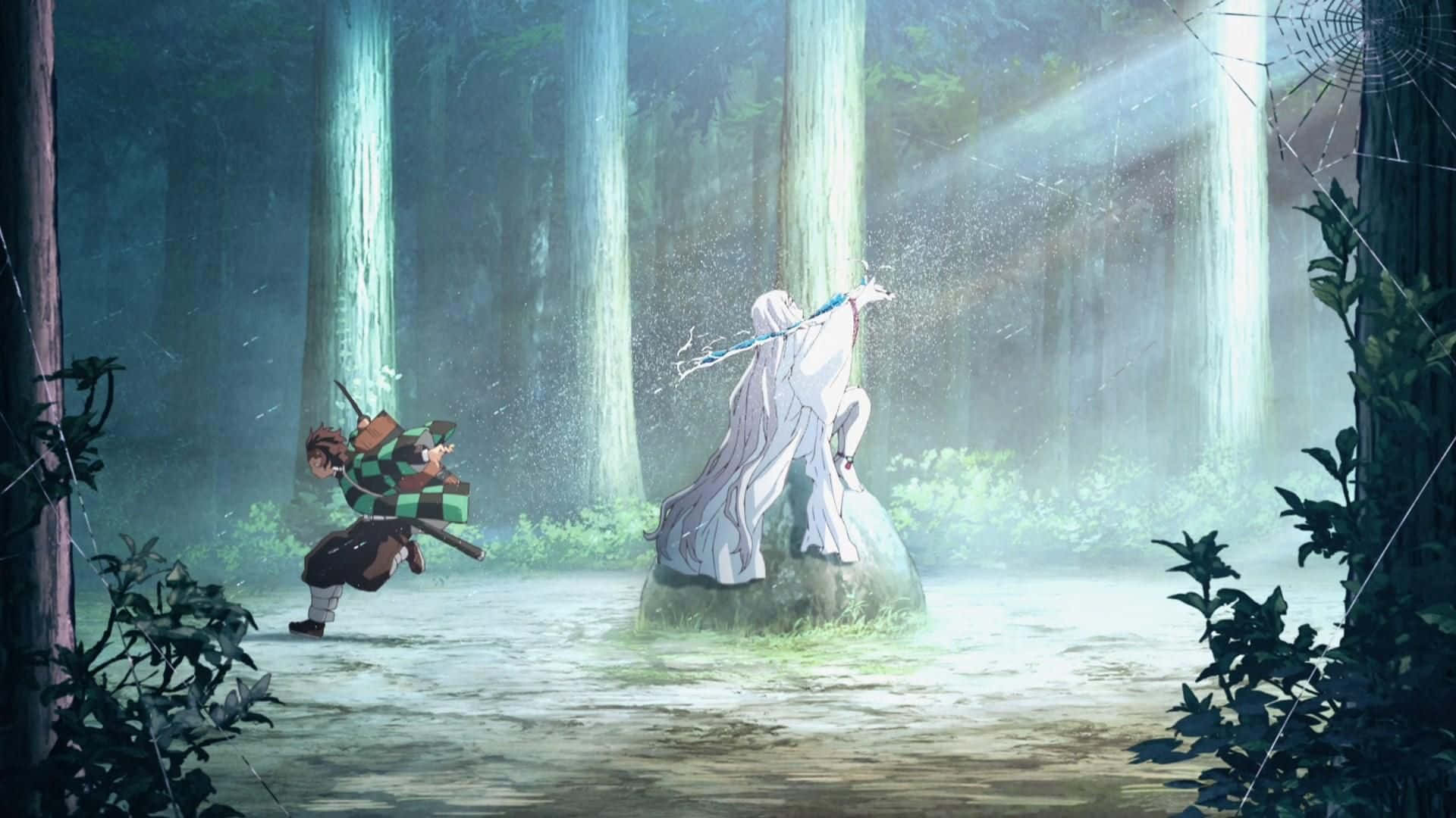Demon Slayer, rocky mountain pass, sunlight, Full HD Desktop Wallpaper