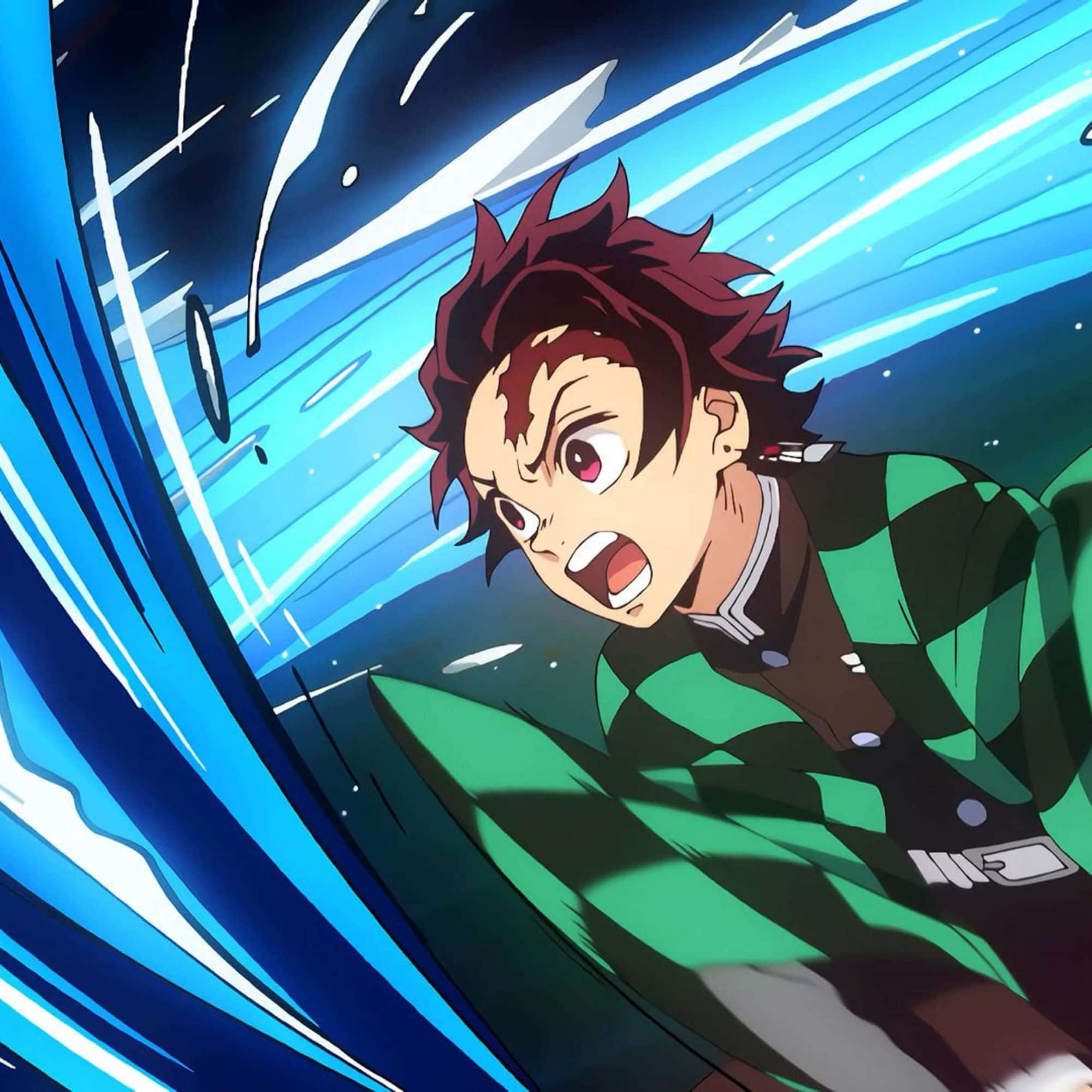 Demon Slayer Season 2, spiky red hair, green checkered kimono, Full HD Desktop Wallpaper