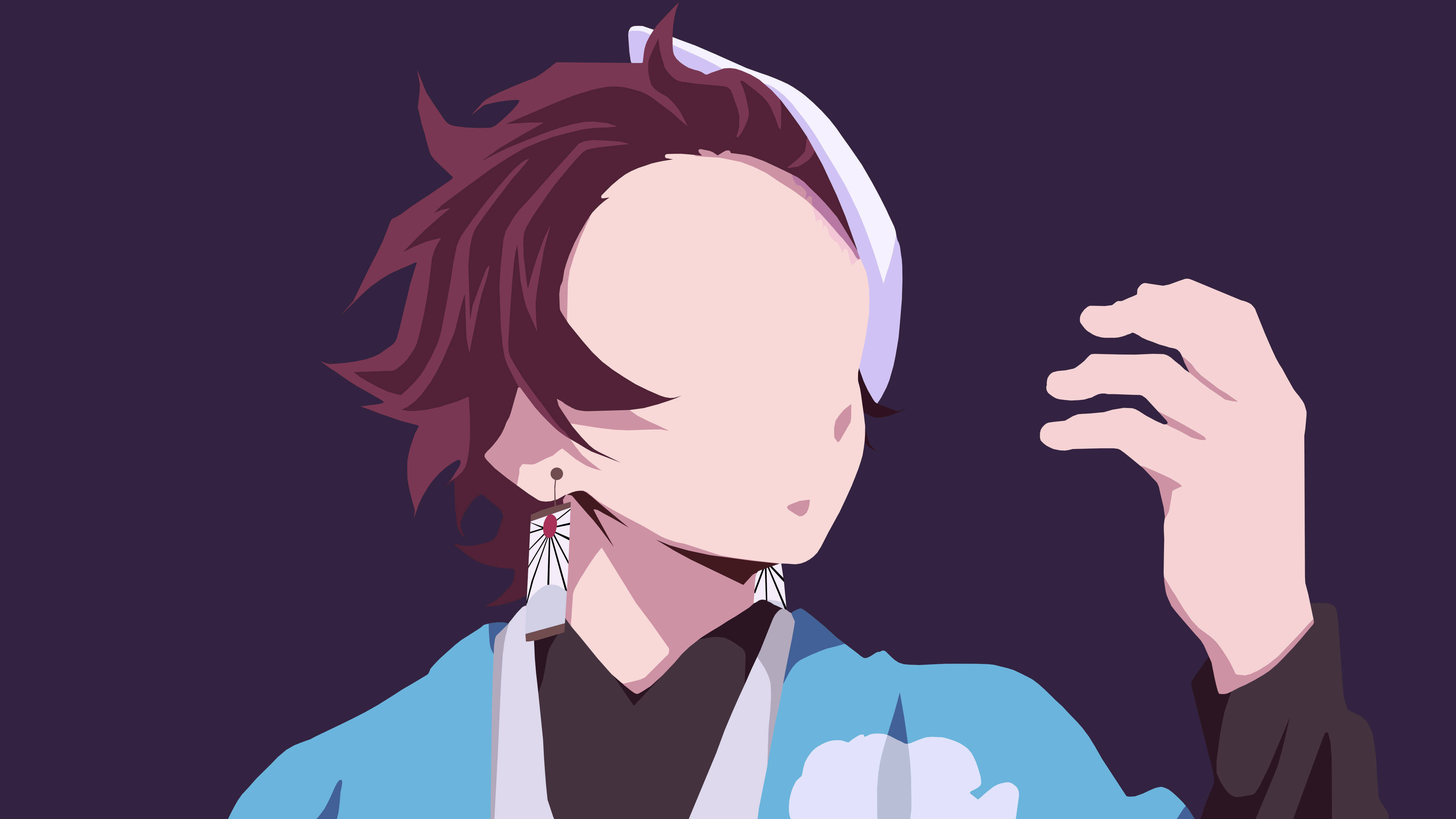 Demon Slayer, Tanjiro, spiky brown hair, 4K Desktop Wallpaper