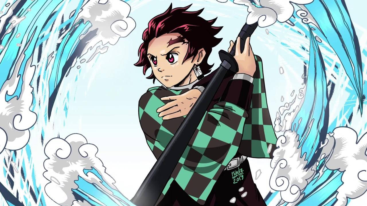 Demon Slayer, Tanjiro, sword, HD Desktop Wallpaper