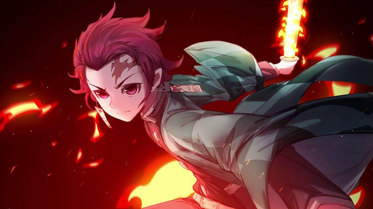 Demon Slayer, Tanjiro, fire, HD Desktop Wallpaper