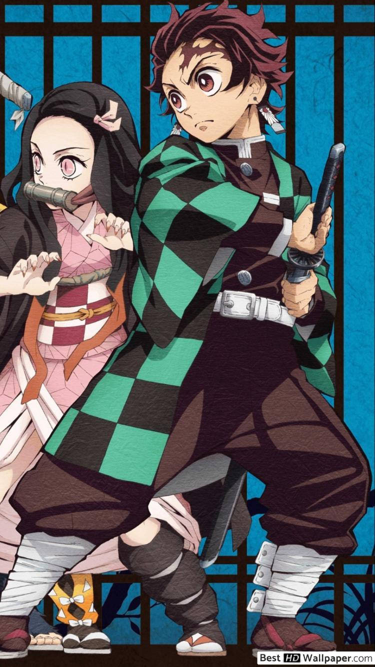 Demon Slayer, Tanjiro, swords, HD Phone Wallpaper