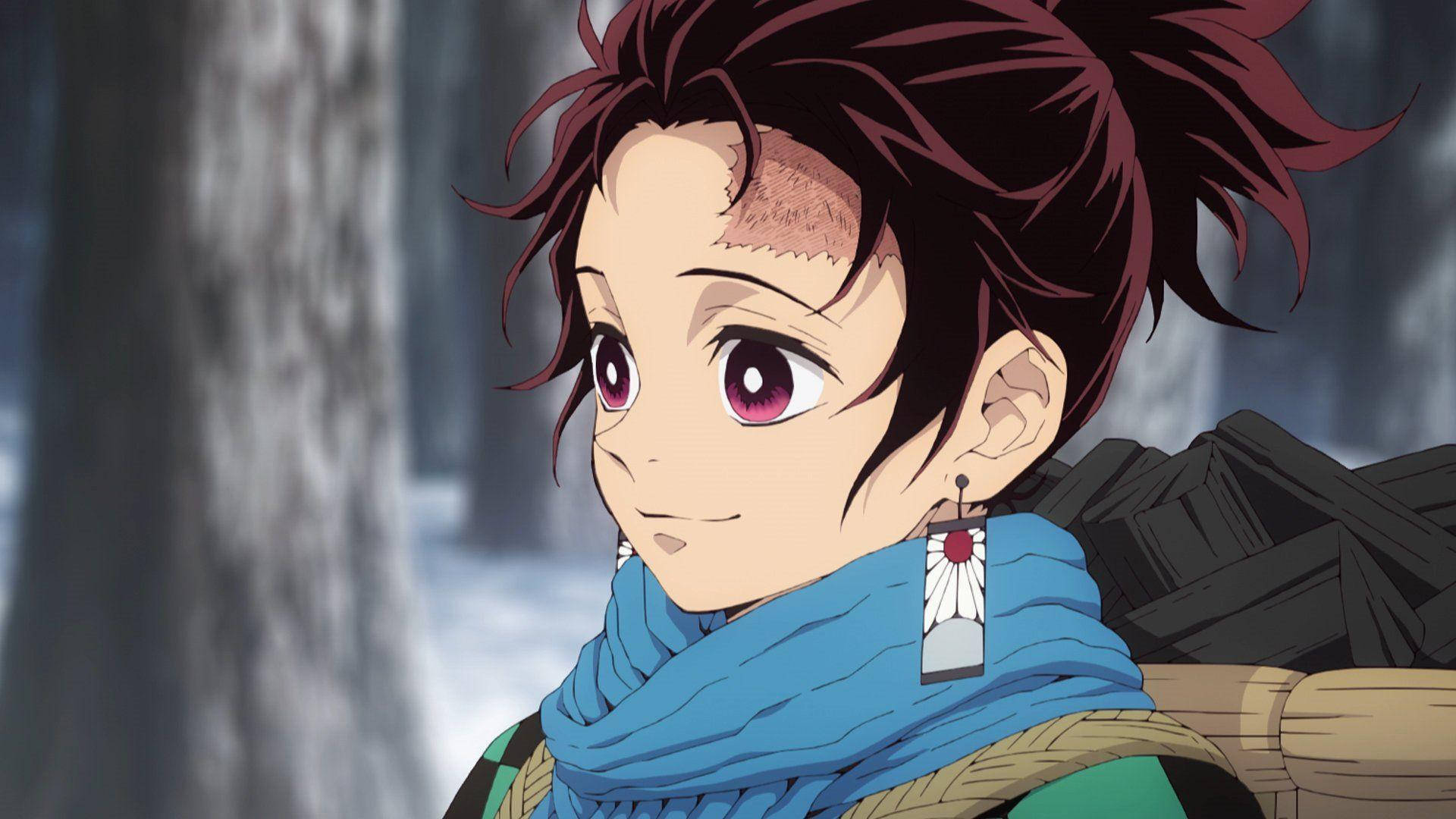 Demon Slayer, Tanjiro, red hair, Full HD Desktop Wallpaper