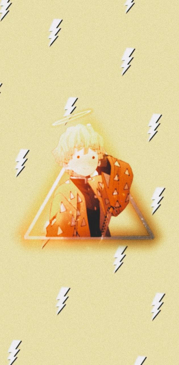 Zenitsu, glowing anime character, blonde hair, HD Phone Wallpaper