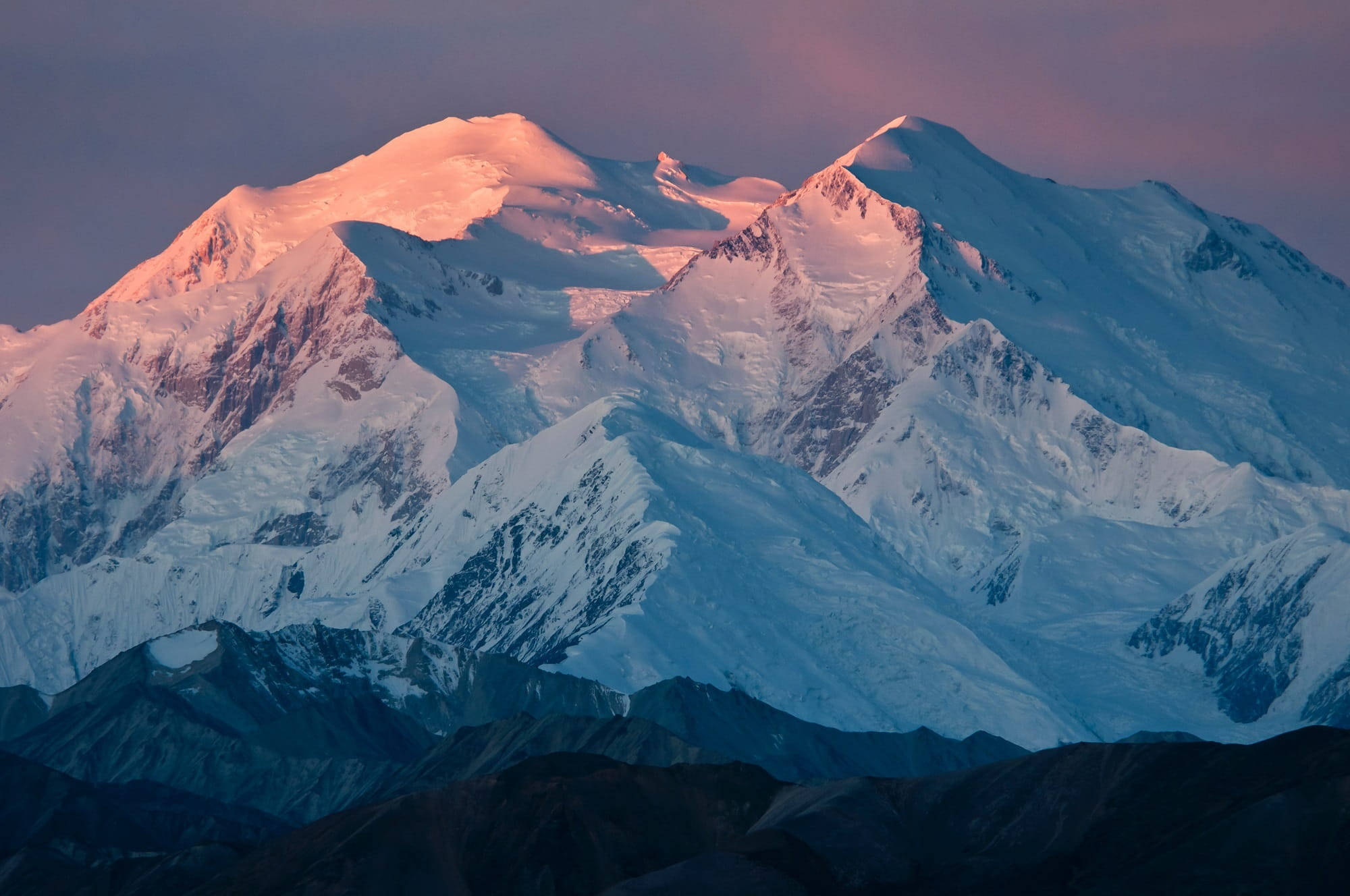 Denali, mountaintop, sunrise, Full HD Desktop Wallpaper