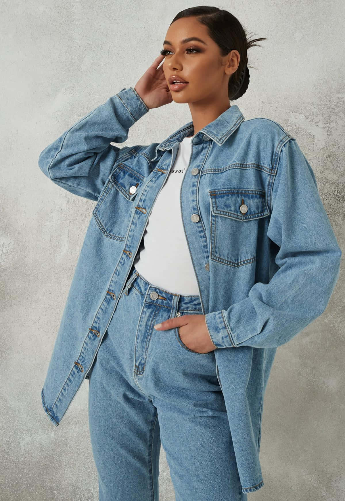 Denim Blue, denim jacket, jeans, HD Phone Wallpaper