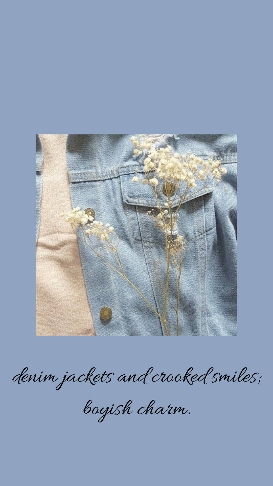 denim blue jacket, cerulean aesthetic, solid cerulean background, Full HD Phone Wallpaper