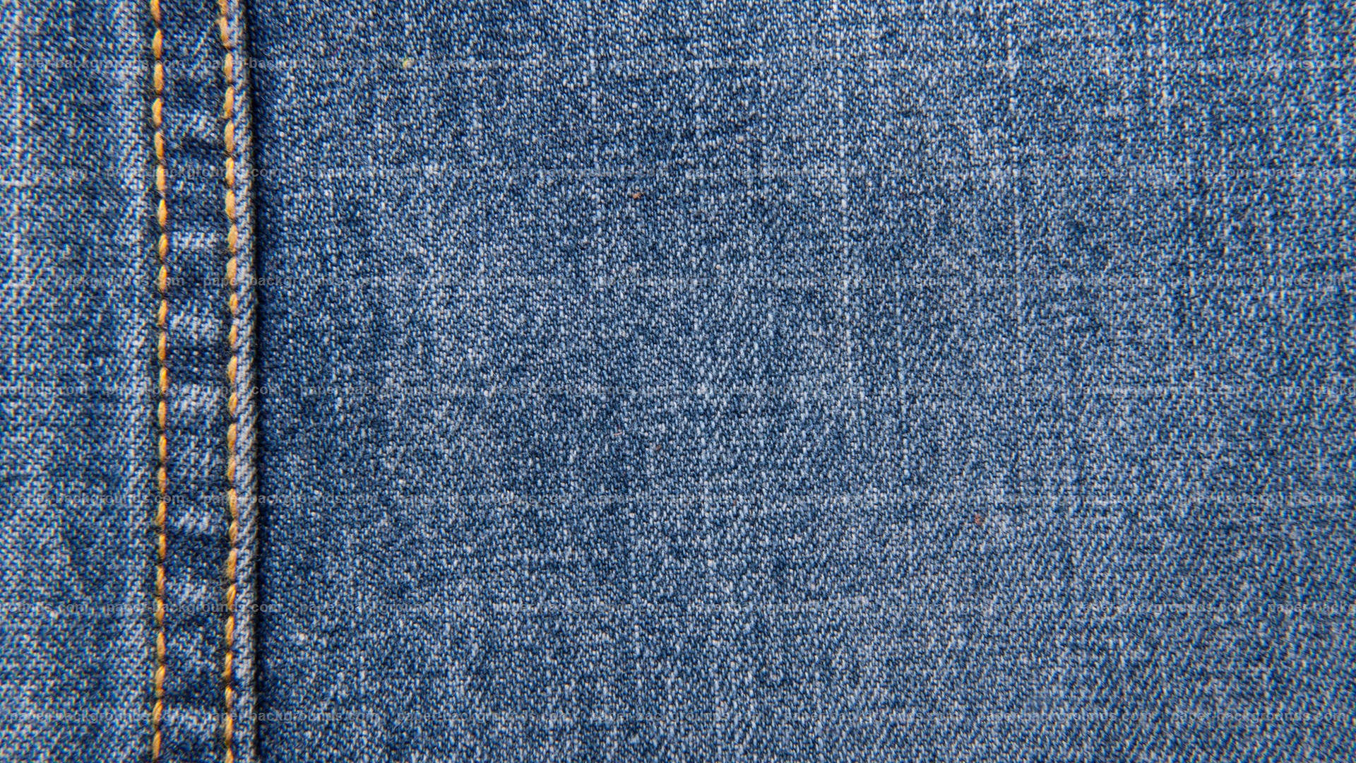 blue denim, denim fabric, yellow stitching, Full HD Desktop Wallpaper