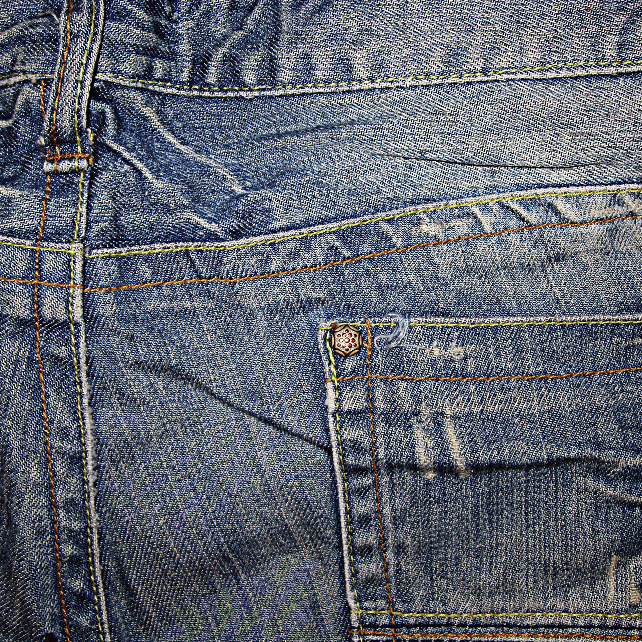 denim blue jeans, back pocket, hexagonal button, Full HD Desktop Wallpaper