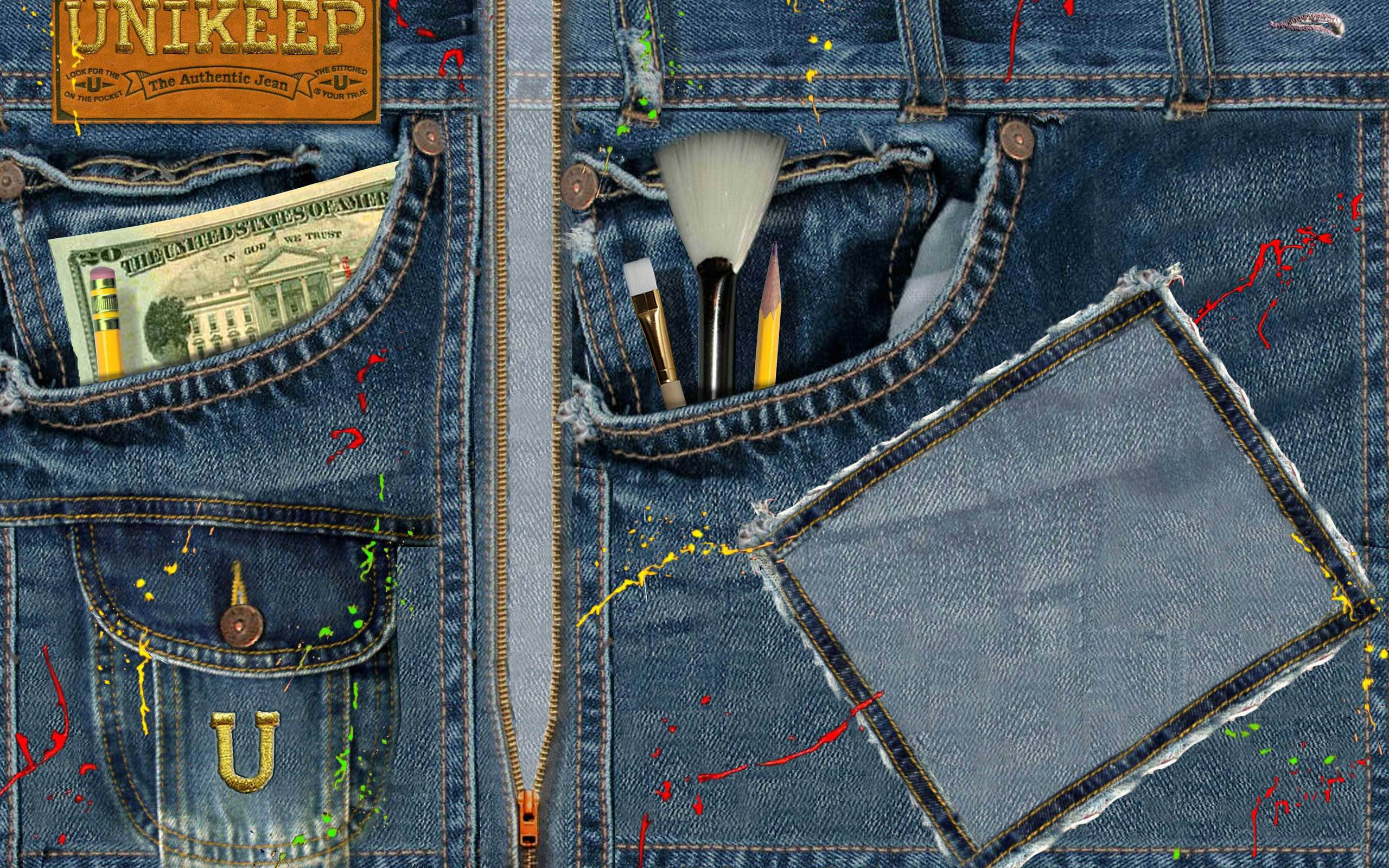 denim, funky blue jeans, blue fabric, 2K Desktop Wallpaper