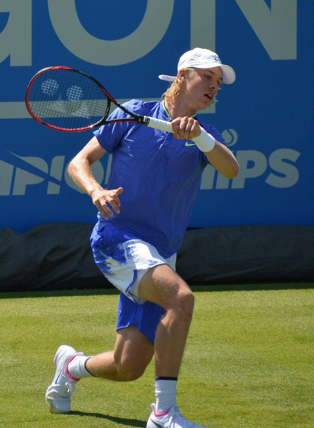 Denis Shapovalov, blue gear, grass court, HD Phone Wallpaper