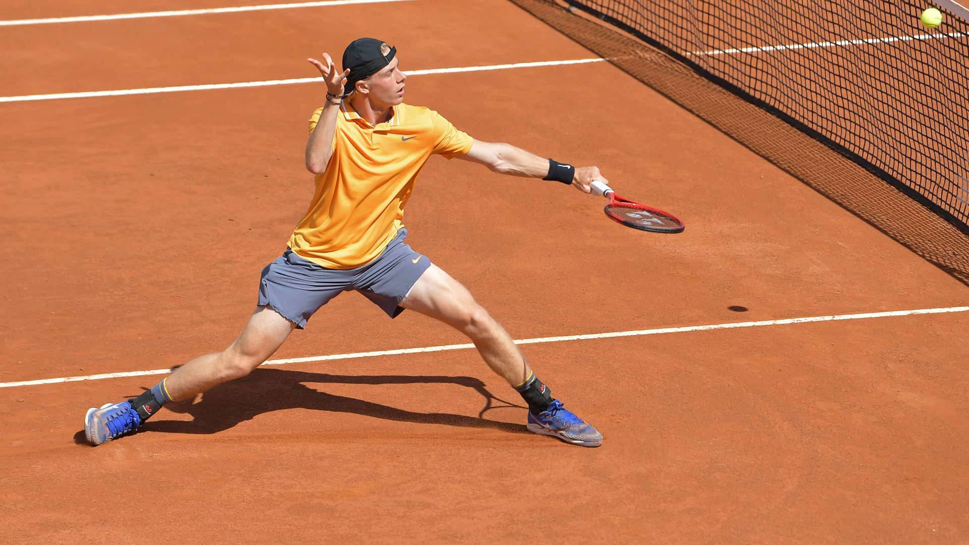 Denis Shapovalov, tennis game, clay court, Full HD Desktop Wallpaper