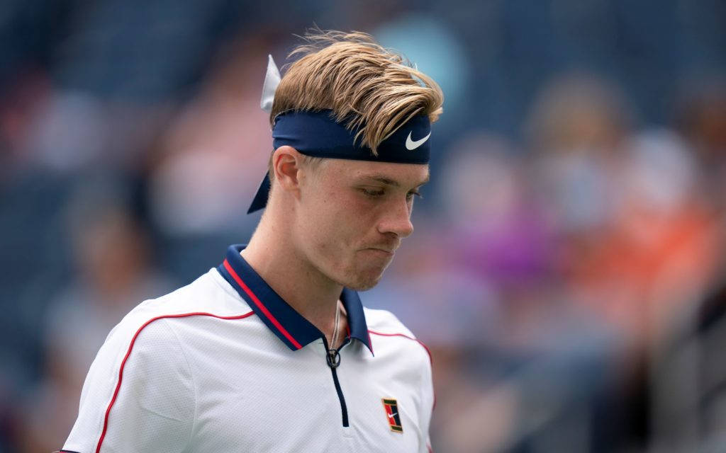 Denis Shapovalov, blue Nike bandana, navy headband, SD Desktop Wallpaper