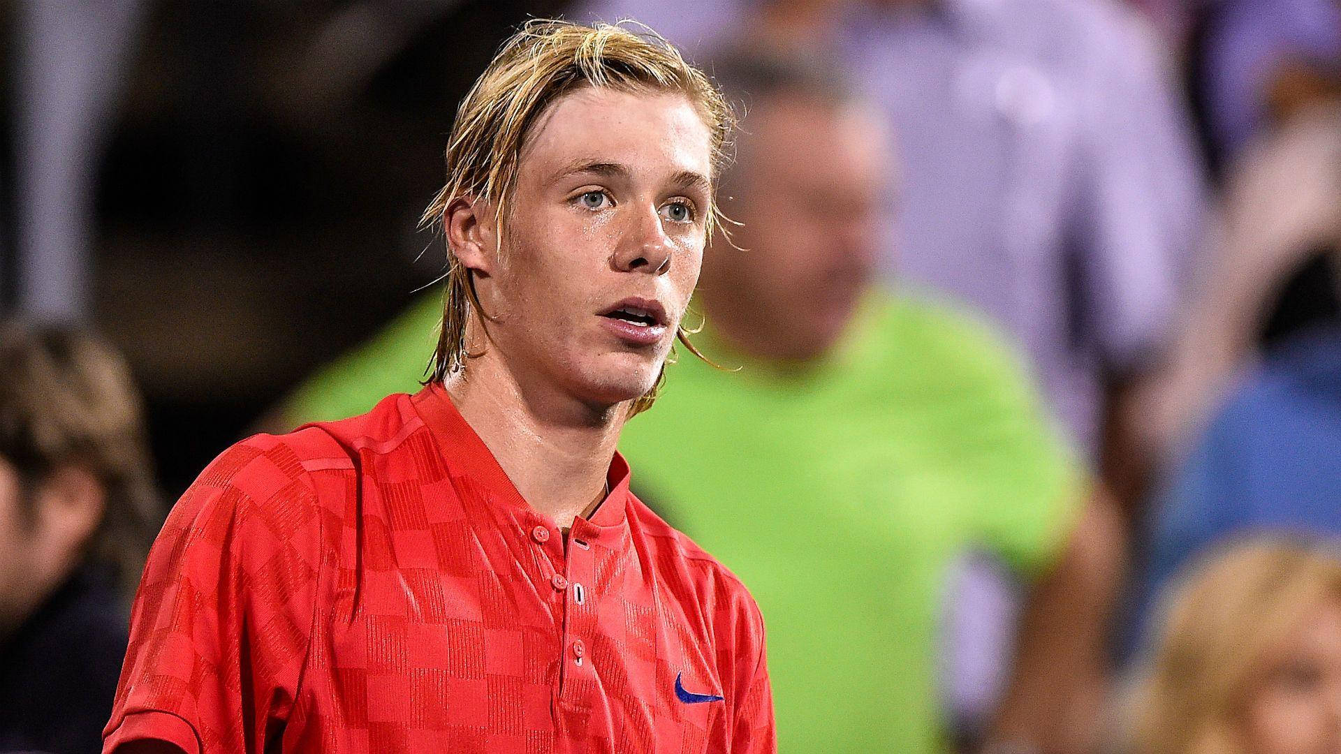 Denis Shapovalov, tennis athlete, red checkered shirt, Full HD Desktop Wallpaper