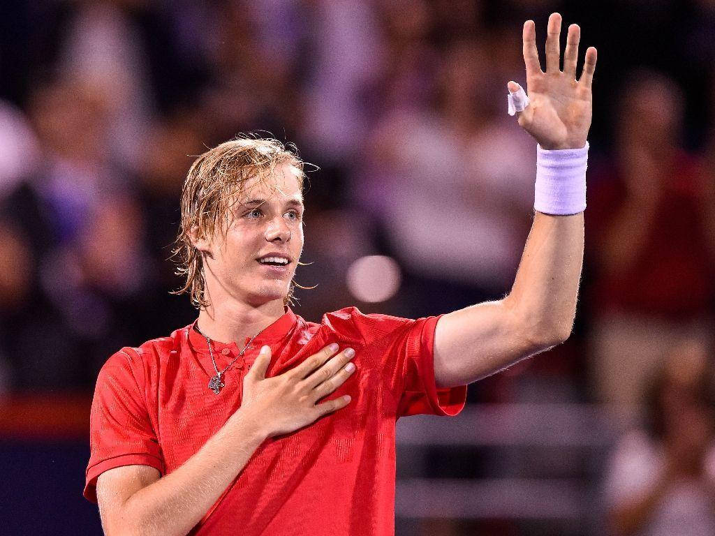 Denis Shapovalov, red shirt, sweaty tennis player, SD Desktop Wallpaper