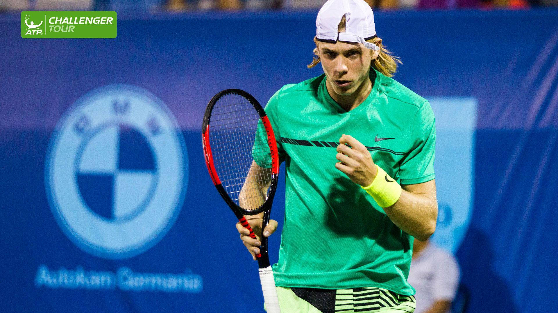 Denis Shapovalov, mint green shirt, white cap, Full HD Desktop Wallpaper