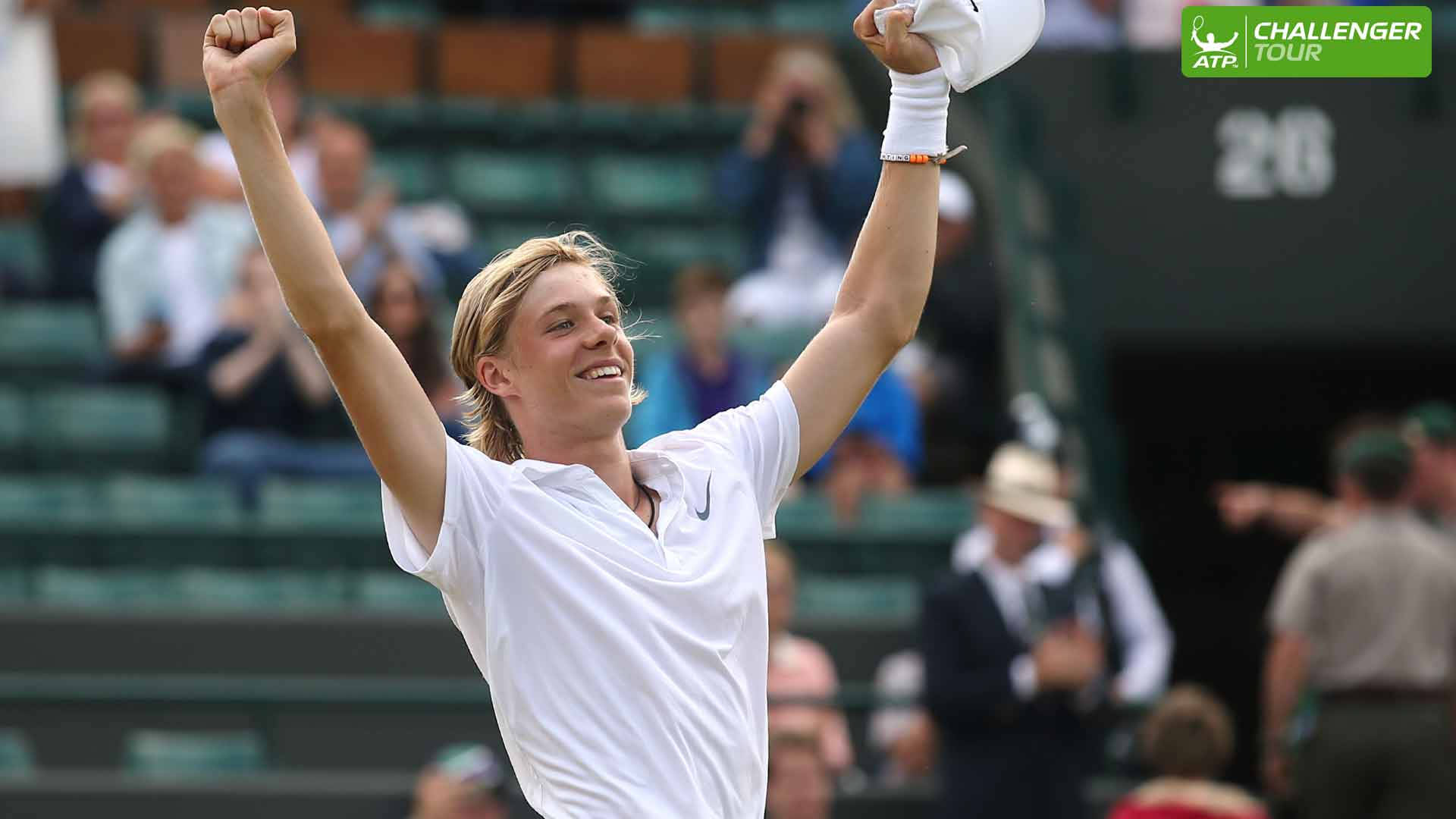 Denis Shapovalov, tennis player, sunlit court, Full HD Desktop Wallpaper