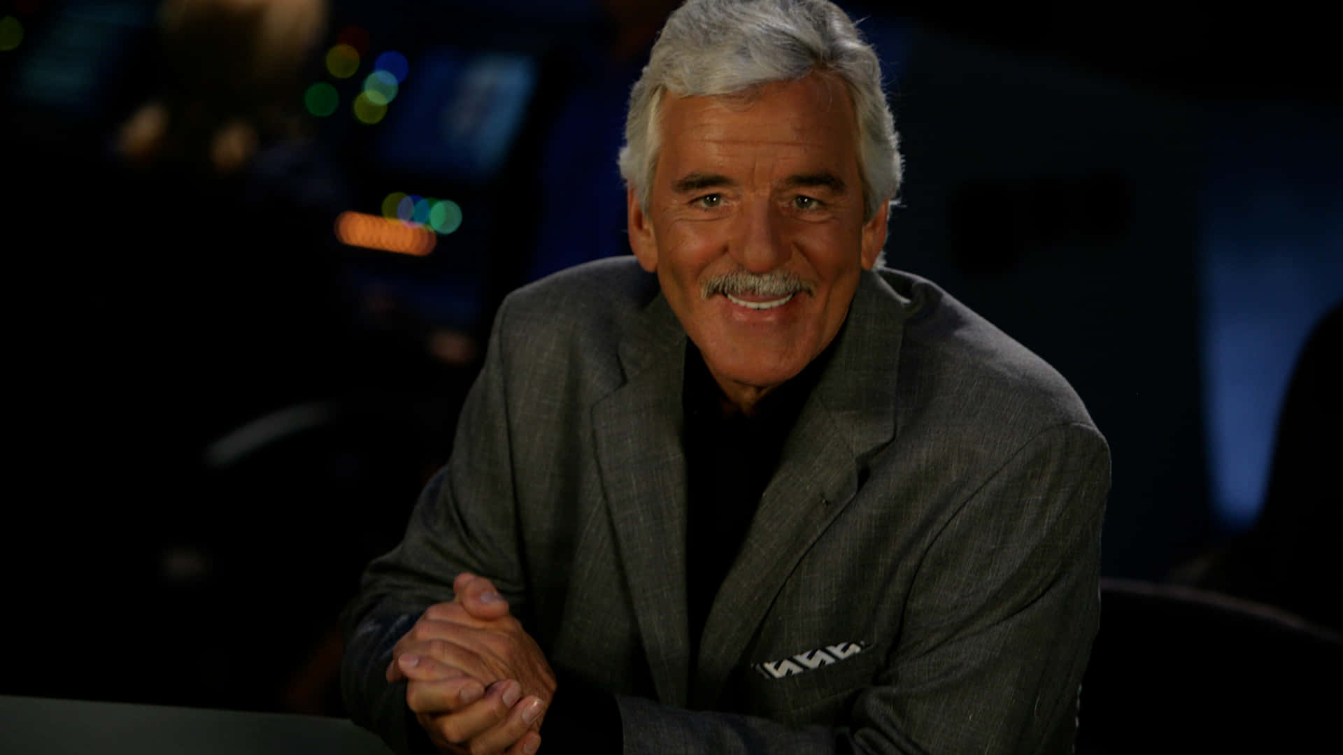 Dennis Farina, gray suit, gray hair, Full HD Desktop Wallpaper