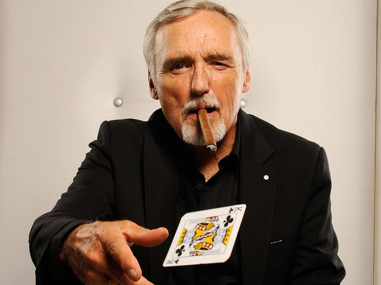 Dennis Hopper, joker playing card, black suit, HD Desktop Wallpaper