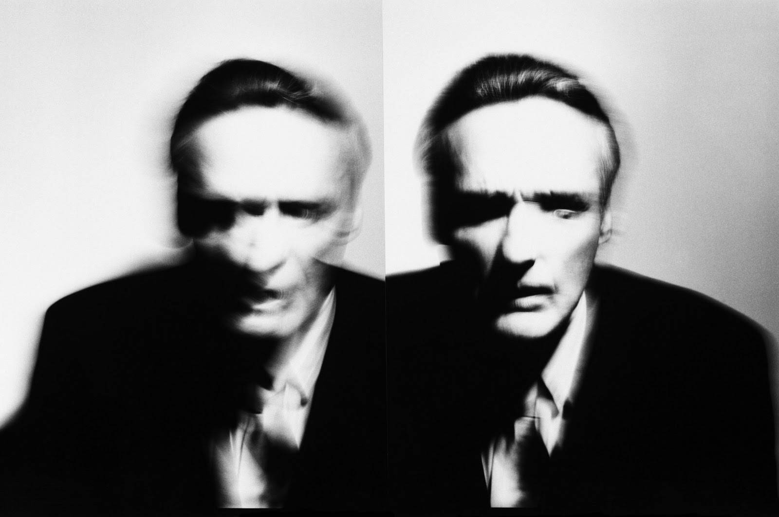 Dennis Hopper, black and white portrait, blurred motion effect, HD Desktop Wallpaper