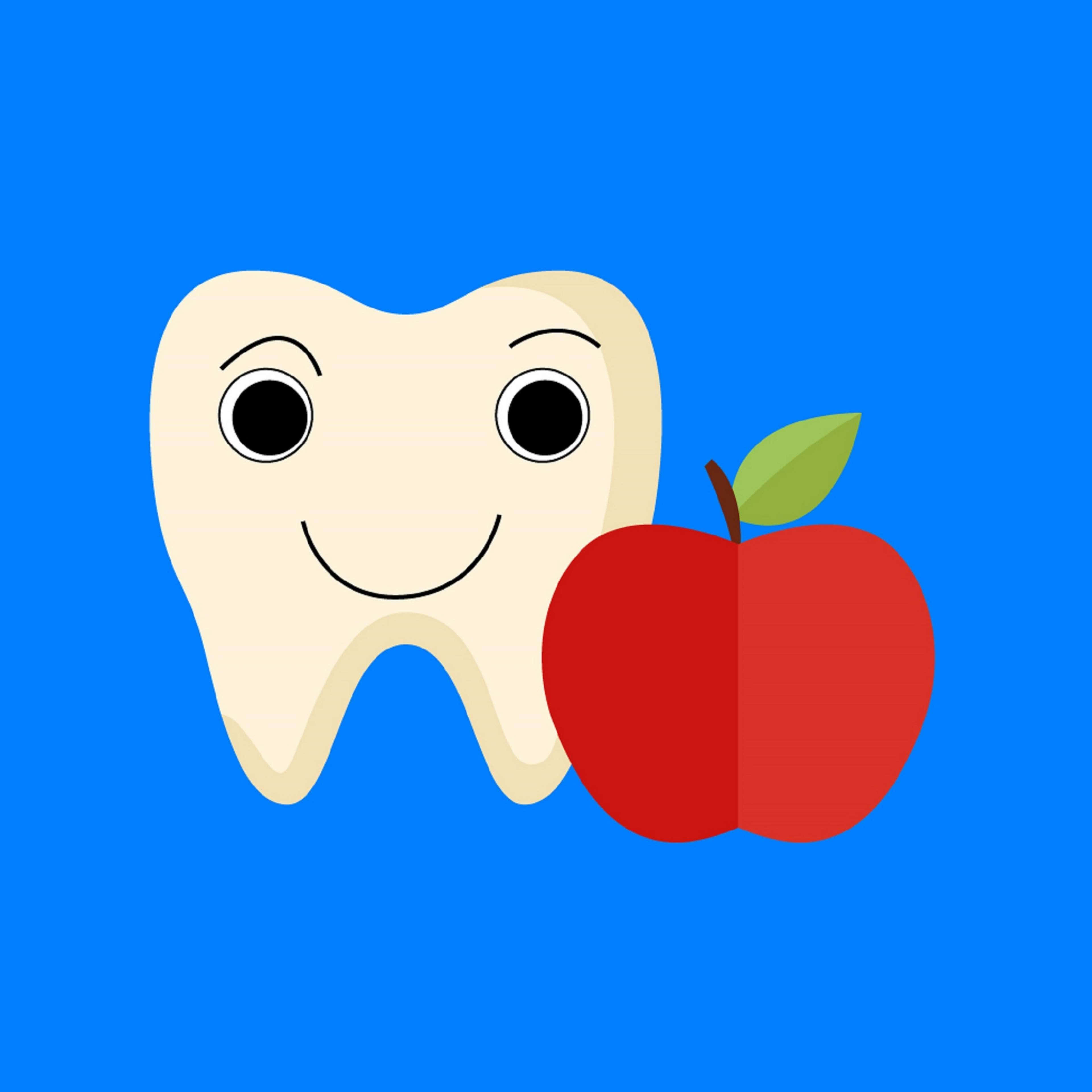 Oral Tooth, apple, bright red apple, 4K Desktop Wallpaper