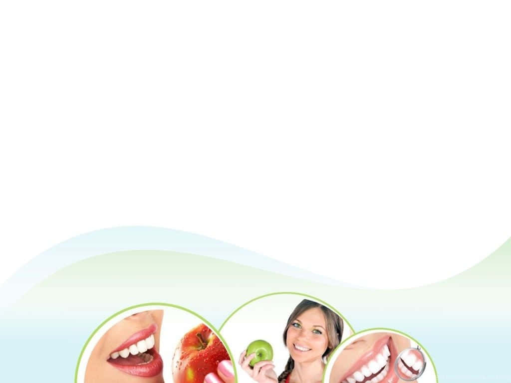 oral woman, smiling widely, fresh apples, SD Desktop Wallpaper