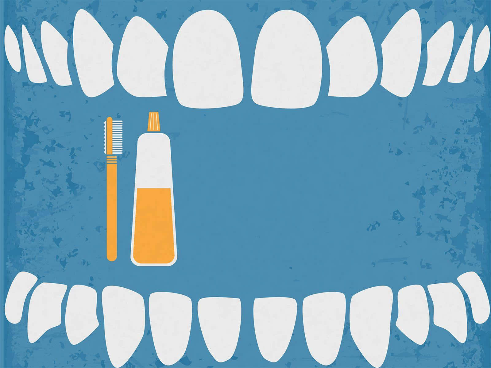 dental hygiene tools, toothbrush, orange toothpaste, HD Desktop Wallpaper