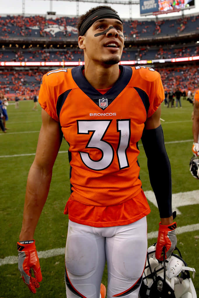 Denver Broncos, orange jersey, number 31, SD Phone Wallpaper
