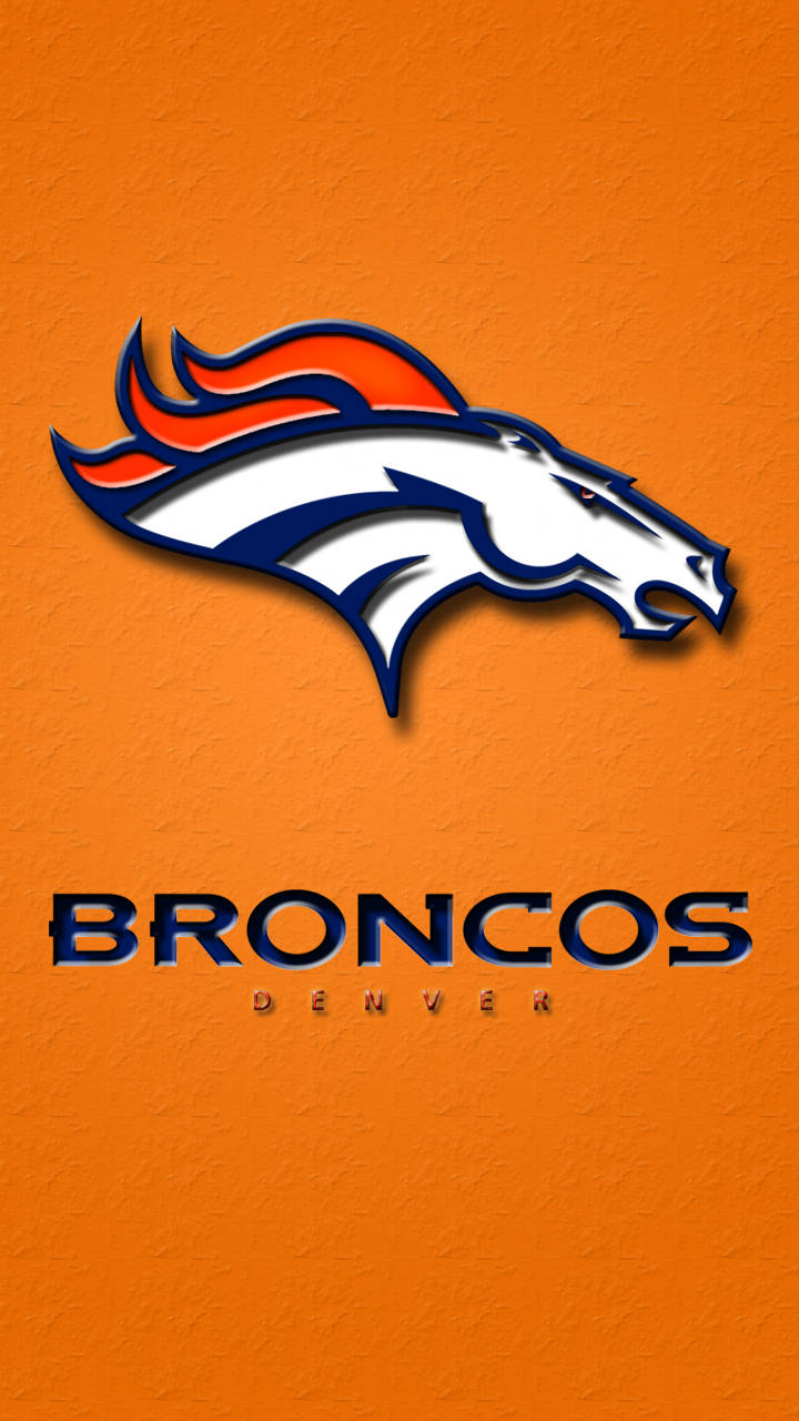 Denver Broncos, logo, white blue and orange horse head, HD Phone Wallpaper